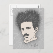 Statische Tesla Briefkaart (Voorkant / Achterkant)