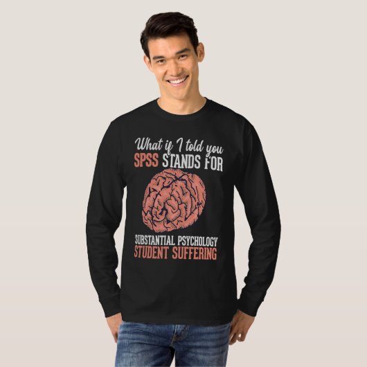 Statistics and psychology study science  SPSS T-shirt (Voorkant volledig)