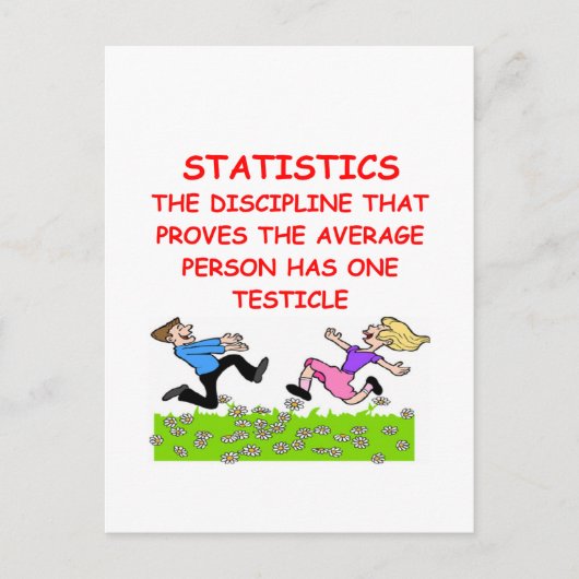 statistics joke briefkaart (Voorkant)