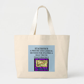STATISTIEK statisticus humor Grote Tote Bag