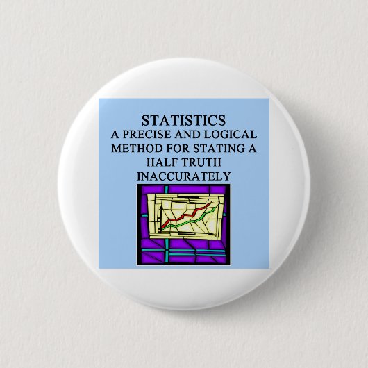 STATISTIEK statisticus humor Ronde Button 5,7 Cm (Voorkant)