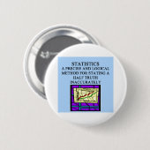STATISTIEK statisticus humor Ronde Button 5,7 Cm (Voorkant /achterkant)