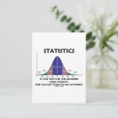 Statistieken als je de getallen lang genoeg martel briefkaart (Staand voorkant)