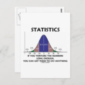 Statistieken als je de getallen lang genoeg martel briefkaart (Voorkant / Achterkant)