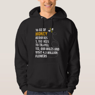 Statistieken bijenhoning plant bloemen imker hoodie