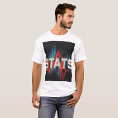 Statistieken Glitch Data Kunst T-shirt (Voorkant volledig)