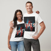 Statistieken Glitch Data Kunst T-shirt (Unisex)