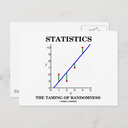 Statistieken het Taming van Randomness (Stats Humo Briefkaart (Voorkant / Achterkant)
