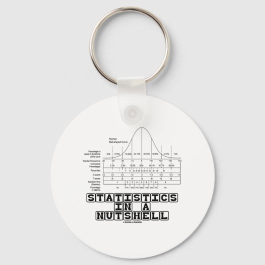 Statistieken in een Nutshell (Stats Cheat Sheet) Sleutelhanger (Voorkant)
