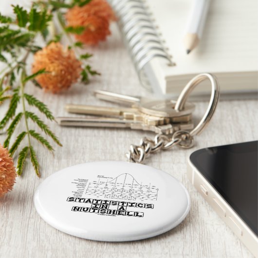 Statistieken in een Nutshell (Stats Cheat Sheet) Sleutelhanger (Zijkant)