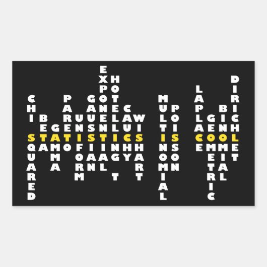 Statistieken is Cool Sticker (Voorkant)