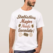 Statistieken met grote chocolade t-shirt (Voorkant)