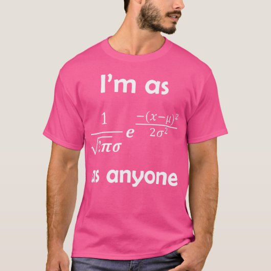 Statistieken Normale verdeling Bell Curve formule T-shirt (Voorkant)