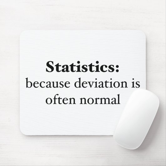 Statistieken: omdat de afwijking vaak normaal is muismat (Met muis)