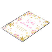 Statistieken omtrent de geboorte van roze en gouds notitieboek (Linkerzijde)