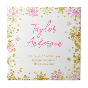 Statistieken omtrent de geboorte van roze en gouds tegeltje