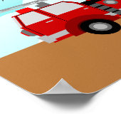 Statistieken over de geboorte van brandweerautobab poster (Hoek)