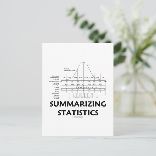 Statistieken samenvatten briefkaart (Staand voorkant)