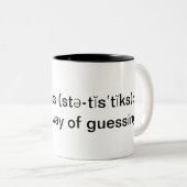 Statistieken Tweekleurige Koffiemok (Voorkant rechts)