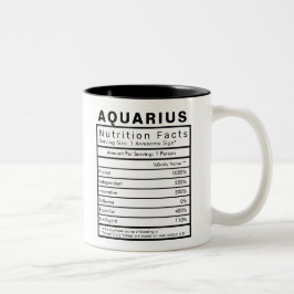 Statistieken van de Aquarius Star Sign Nutrition Tweekleurige Koffiemok