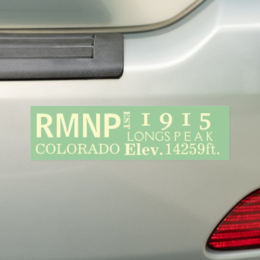 Statistieken van het nationale park Rocky Mountain Bumpersticker (Op auto)