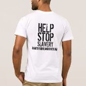 Statistieken van het T-shirt met slavernij (man) (Achterkant)