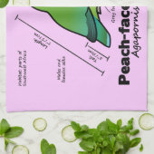 Statistieken van peach-face Lovebird Theedoek (Gevouwen)