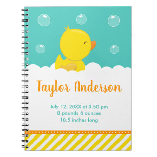 Statistieken voor Rubber Ducky Yellow en Green Bir Notitieboek