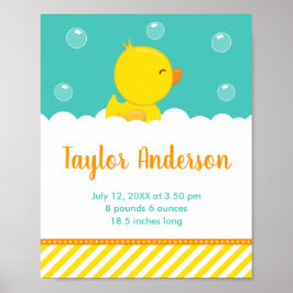 Statistieken voor Rubber Ducky Yellow en Green Bir Poster