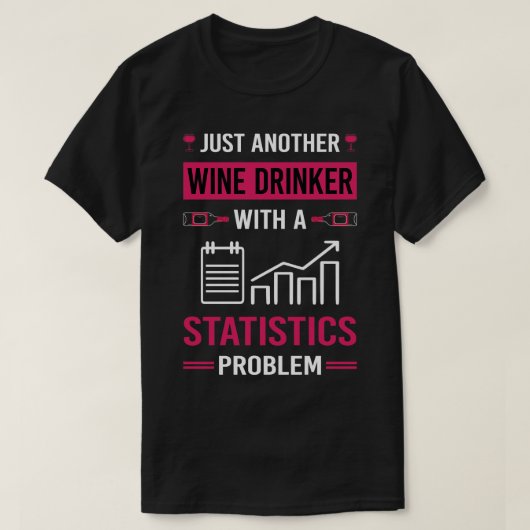 Statistieken wijndrinkers t-shirt (Design voorkant)