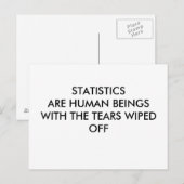 STATISTIEKEN ZIJN MENSELIJK BEDRIJVEN MET DE TEART BRIEFKAART (Voorkant / Achterkant)