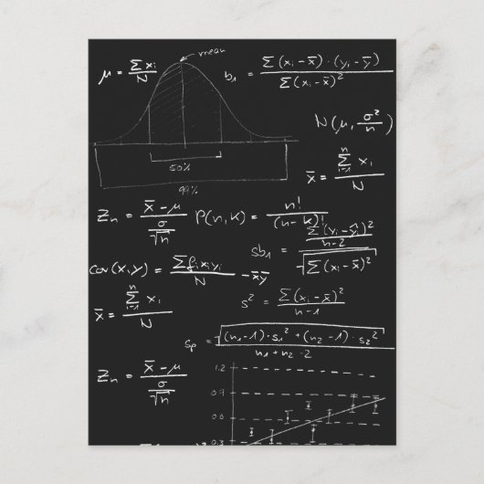 Statistisch bord briefkaart (Voorkant)