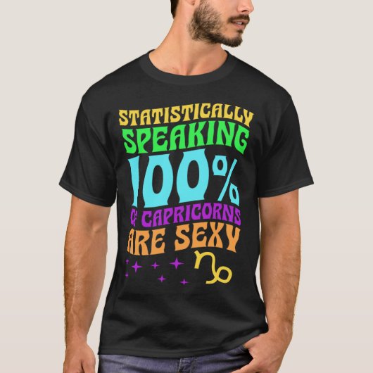 Statistisch gesproken 100 procent van Steenbokken  T-shirt (Voorkant)
