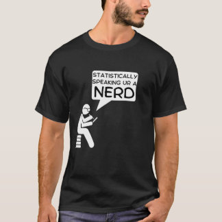 Statistisch gesproken ontwerp van de Nerd-Cartoon T-shirt