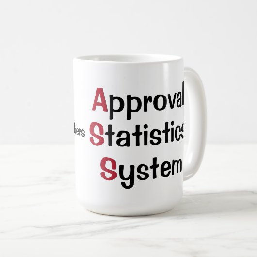 Statistisch goedkeuringssysteem koffiemok (Voorkant rechts)