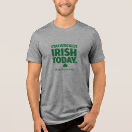 Statistisch Iers - St. Patrick's Dag Tri-Blend Shirt