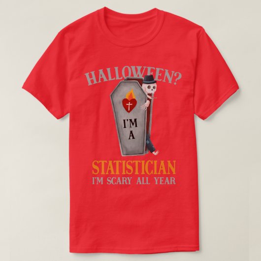 Statistisch ik ben het hele jaar door eng Data Sci T-shirt (Design voorkant)