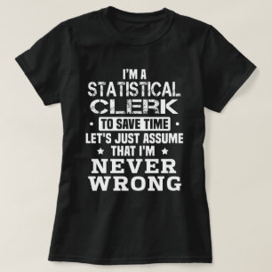 statistisch medewerker t-shirt