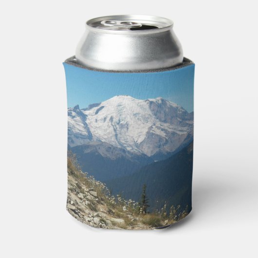 Statistisch Mount Rainier Landschap Blikjeskoeler (Blikje Achterkant)