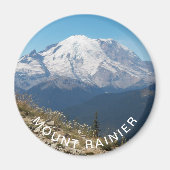 Statistisch Mount Rainier Landschap Magneet (Voorkant)
