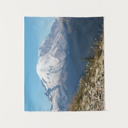 Statistisch Mount Rainier Landschap Wandkleed (Voorkant)