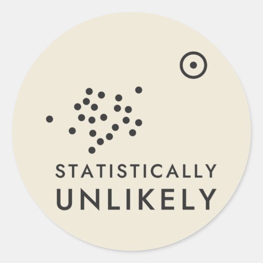 Statistisch Onwaarschijnlijke Scatter Plot Data Ku Ronde Sticker (Voorkant)