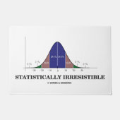 Statistisch onweerstaanbare Bell Curve Stats Humor Deurmat (Voorkant)