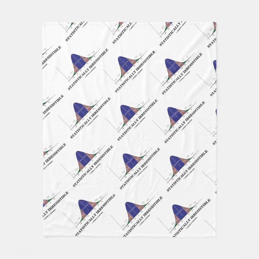 Statistisch onweerstaanbare Bell Curve Stats Humor Fleece Deken (Voorkant)