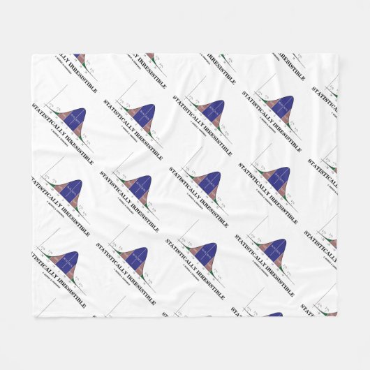 Statistisch onweerstaanbare Bell Curve Stats Humor Fleece Deken (Voorkant (Horizontaal))