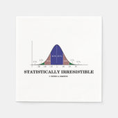 Statistisch onweerstaanbare Bell Curve Stats Humor Servet (Voorkant)