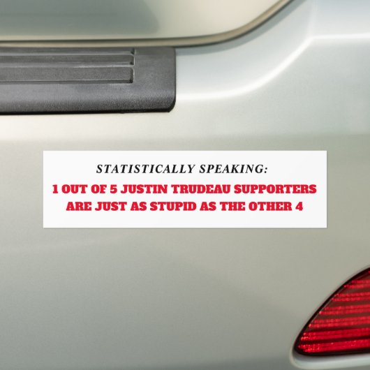 Statistisch spreken... bumpersticker (Op auto)