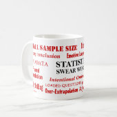 Statistisch zweet woorden Funny Statistician Gift Koffiemok (Voorkant links)