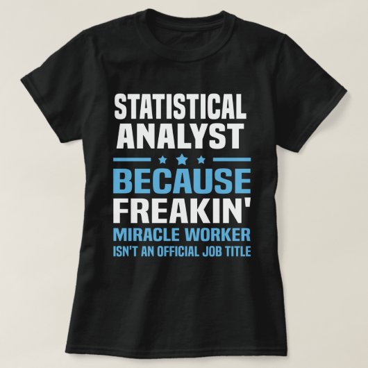 statistische analist t-shirt (Design voorkant)