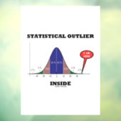 Statistische buitenste Humor van de Bell Curve Raamsticker (Vel 3)